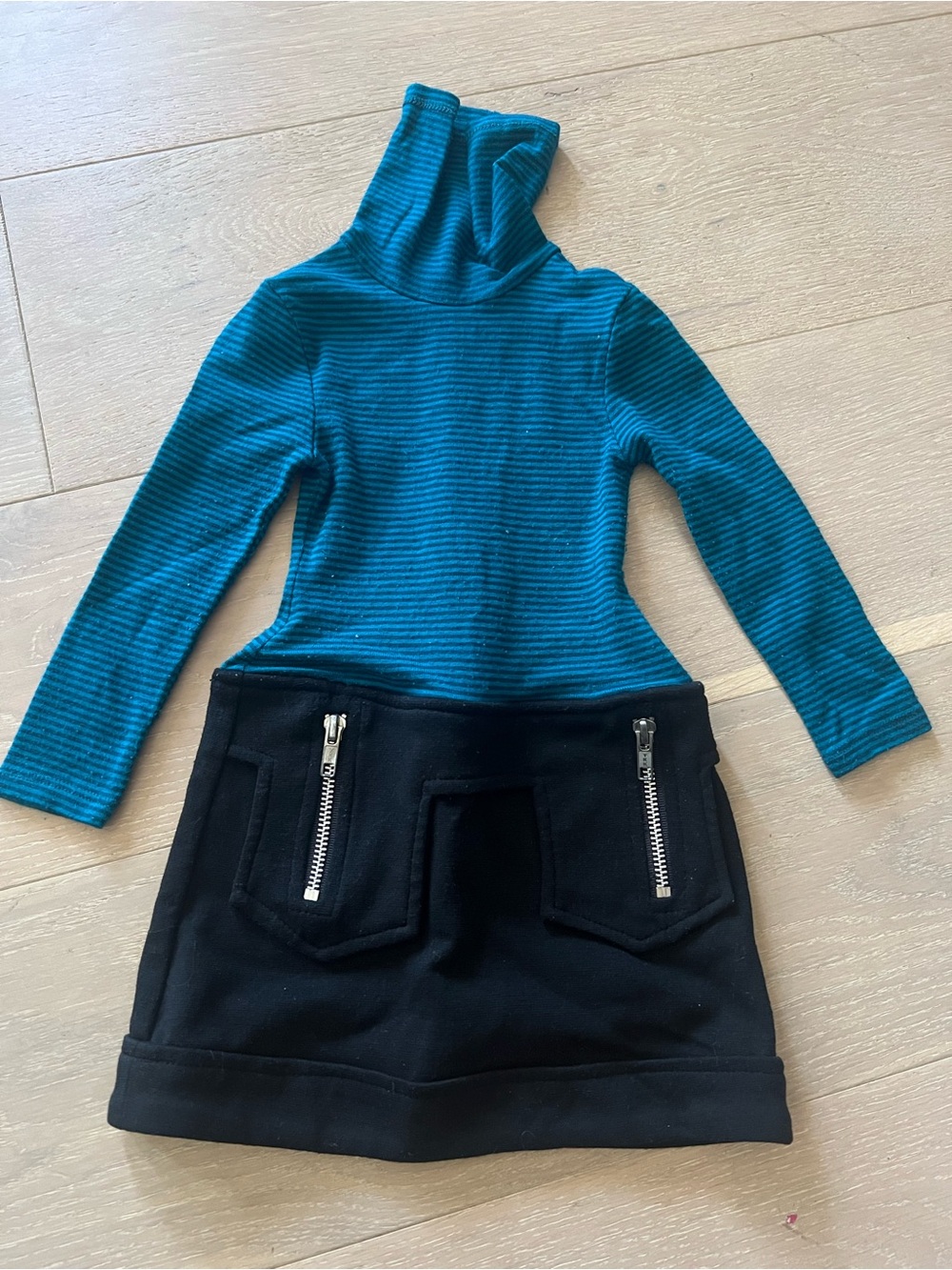 Blush Teal Ribbed Top with Pink Logo Tag
